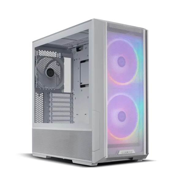 კომპიუტერის ქეისი · Lian Li Lancool 216RW - Mid Tower, E-ATX, Desktop Gaming PC Case, Tempered Glass, Up to 360mm Radiator Support, Type-C - with Pre installed 2x160mm ARGB & 1x140mm PWM Fans (White)