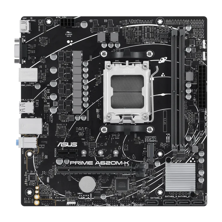 დედაპლატა · Asus Prime A620M-K, mATX DDR5, AM5
