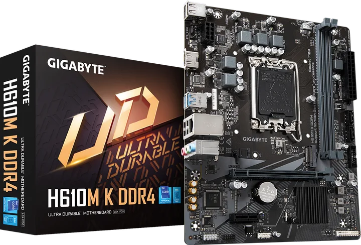 დედაპლატა · Gigabyte H610M K mATX DDR4, LGA 1700