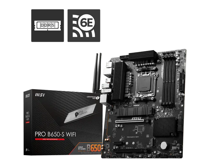დედაპლატა · MSI PRO B650-S Wi-Fi ATX DDR5, AM5