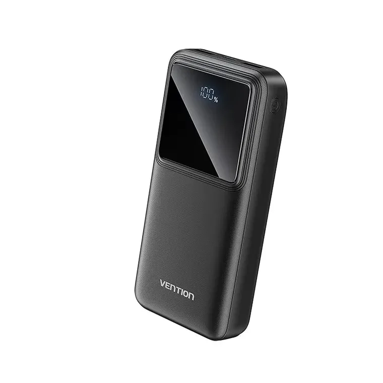 პორტატული დამტენი · Vention FHLB0 20000mAh 22.5W Power Bank with LED Display (Black)