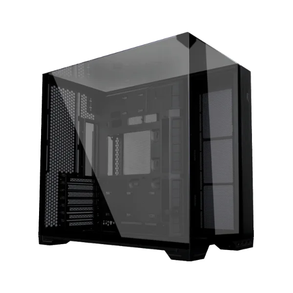 კომპიუტერის ქეისი · Lian Li O11 Vision Compact - Mid Tower, E-ATX, Desktop Gaming PC Case, Panoramic Tempered Glass, Up to 360mm Radiator Support, Type-C - Without Fans (Black)