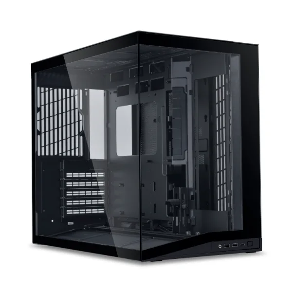 კომპიუტერის ქეისი · Lian Li O11 Dynamic Mini V2 - Mid Tower, ATX, Desktop Gaming PC Case, Panoramic Tempered Glass, Up to 360mm Radiator Support, Type-C - Without Fans (Black)