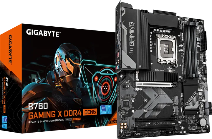 დედაპლატა · Gigabyte B760 Gaming X ATX DDR4, LGA 1700 (Gen5)