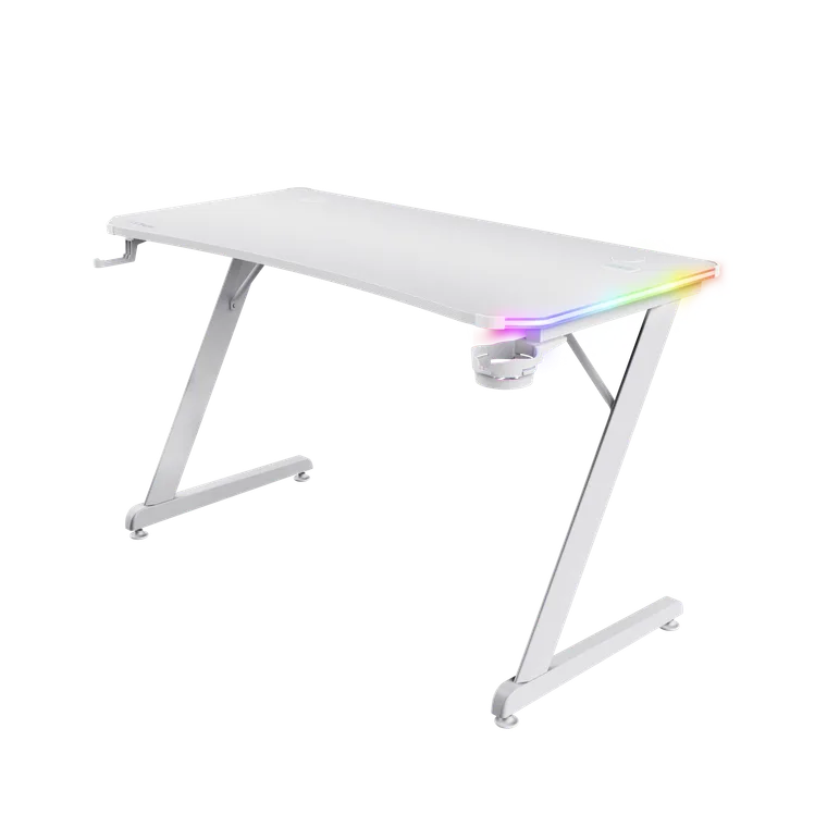 გეიმინგ მაგიდა · Trust GXT 709W Luminus RGB Desk (White)