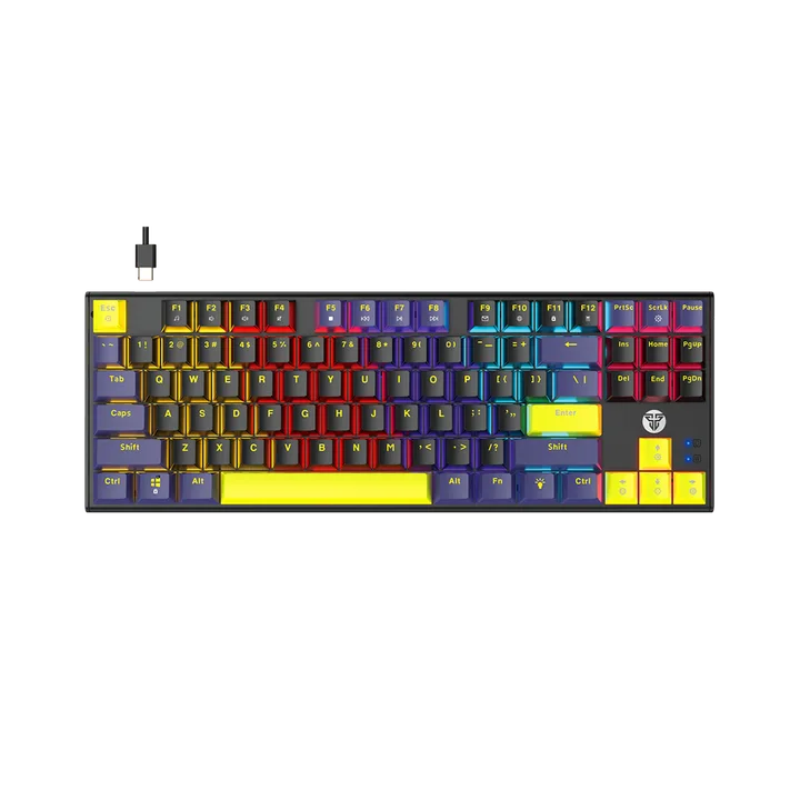 გეიმინგ კლავიატურა · Fantech ATOM87S MK877S Yoru Edition Mechanical Keyboard with Rosie Switch (Black)