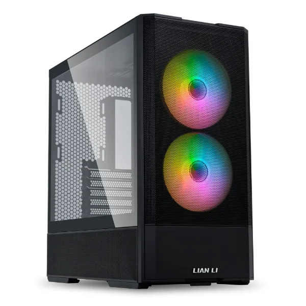 კომპიუტერის ქეისი · Lian Li Lancool 207RX - Mid Tower, ATX, Desktop Gaming PC Case, Tempered Glass, Up to 360mm Radiator Support, Type-C - with Pre installed 2x140mm ARGB & 2x120mm PWM Fans (Black)