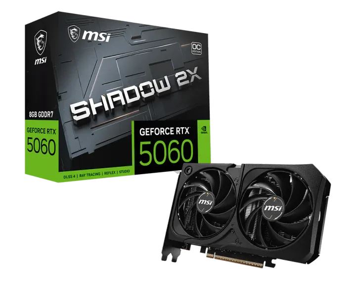 ვიდეობარათი · MSI RTX 5060 Shadow 2X OC MAX 8 GB