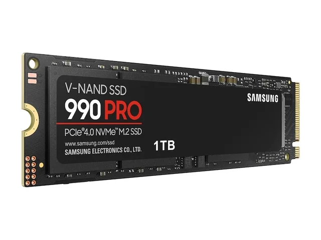 SSD მეხსიერება · Samsung 990 PRO M.2 SSD PCIe 4.0 1 TB 7450MBs / 6900MBs (Without Heatsink)