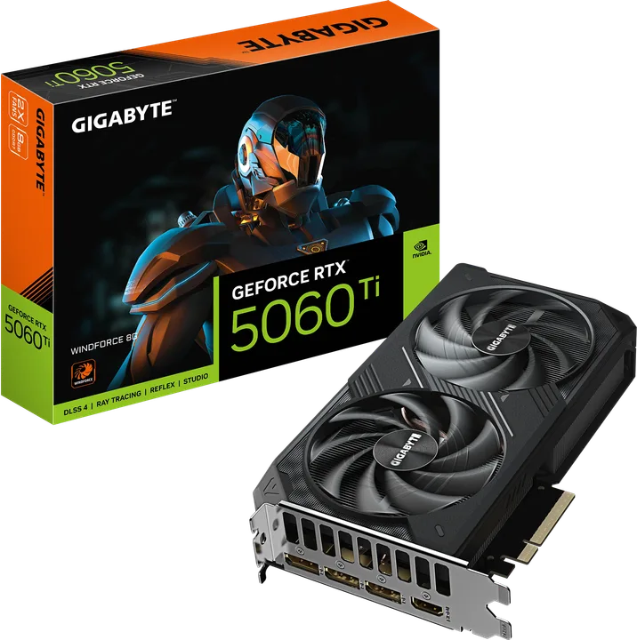ვიდეობარათი · Gigabyte RTX 5060 Ti Windforce 8 GB