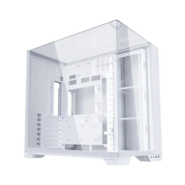 კომპიუტერის ქეისი · Lian Li O11 Vision Compact - Mid Tower, E-ATX, Desktop Gaming PC Case, Panoramic Tempered Glass, Up to 360mm Radiator Support, Type-C - Without Fans (White)