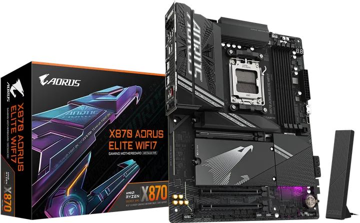 დედაპლატა · Gigabyte X870 Aorus Elite Wi-Fi7 (Used)