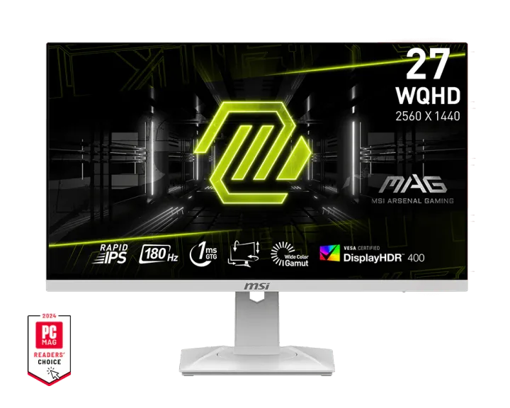 გეიმინგ მონიტორი · MSI MAG 274QRFW 27" Rapid IPS, 180 Hz, 1ms, 2K Gaming Monitor (White)